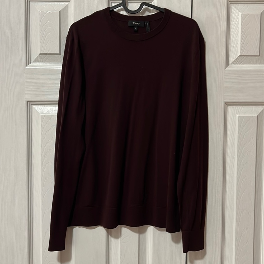 Theory Mens Sweater - Maroon